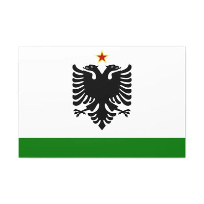 Albanian Coast Guard Ensign to 1958 to 1992 - Canvas Wall Art 36" x 24" 1.25" - The Sticker Space