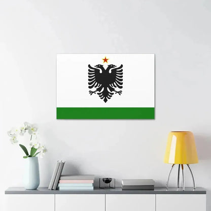 Albanian Coast Guard Ensign to 1958 to 1992 - Canvas Wall Art - The Sticker Space