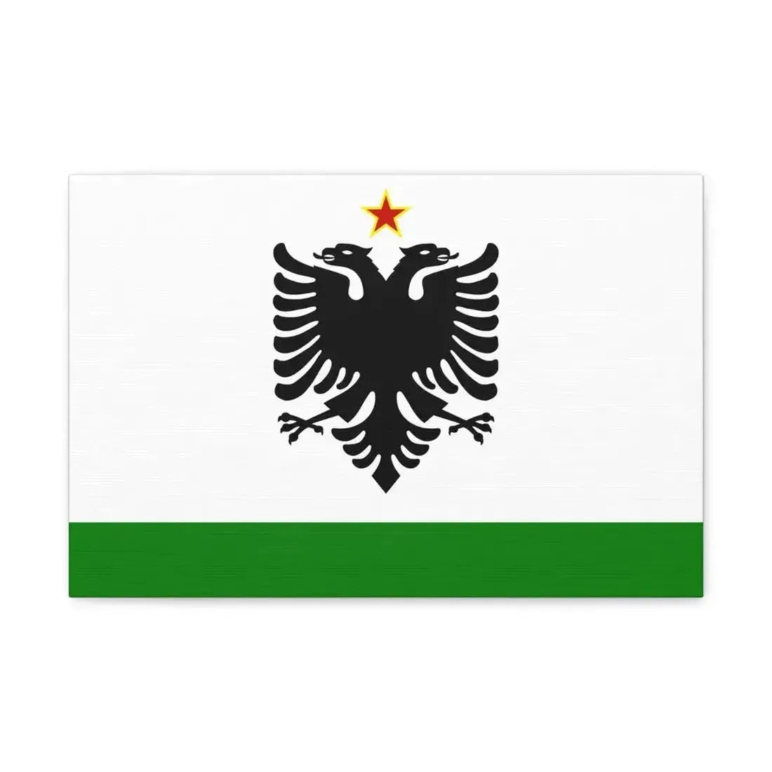 Albanian Coast Guard Ensign to 1958 to 1992 - Canvas Wall Art - The Sticker Space