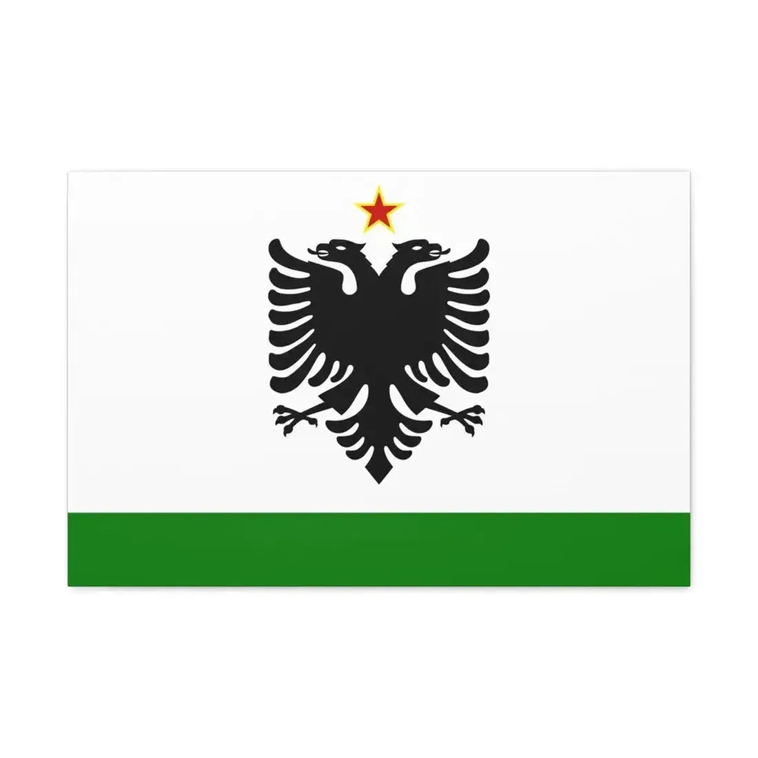Albanian Coast Guard Ensign to 1958 to 1992 - Canvas Wall Art - The Sticker Space