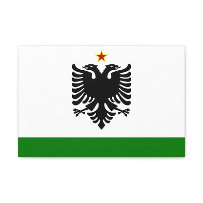 Albanian Coast Guard Ensign to 1958 to 1992 - Canvas Wall Art - The Sticker Space