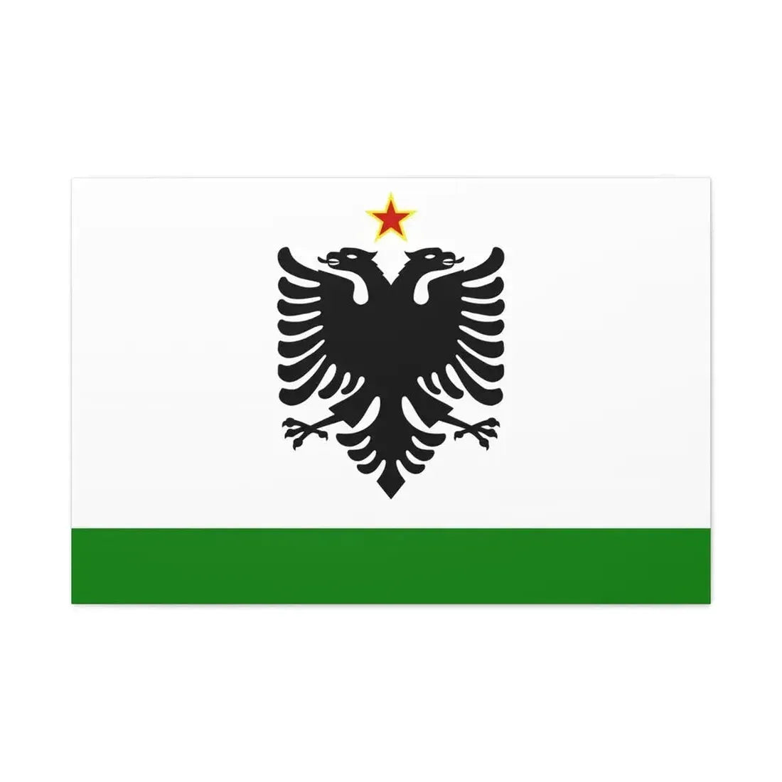 Albanian Coast Guard Ensign to 1958 to 1992 - Canvas Wall Art - The Sticker Space