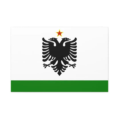 Albanian Coast Guard Ensign to 1958 to 1992 - Canvas Wall Art - The Sticker Space