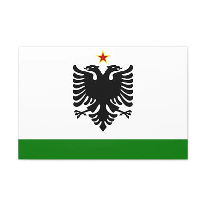 Albanian Coast Guard Ensign to 1958 to 1992 - Canvas Wall Art - The Sticker Space