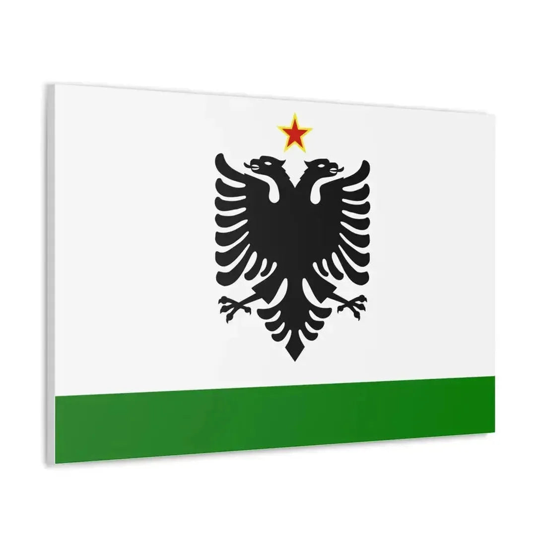 Albanian Coast Guard Ensign to 1958 to 1992 - Canvas Wall Art - The Sticker Space