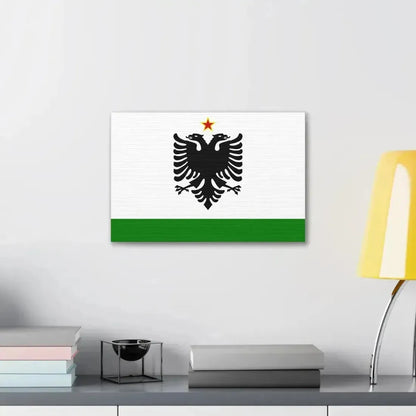 Albanian Coast Guard Ensign to 1958 to 1992 - Canvas Wall Art - The Sticker Space