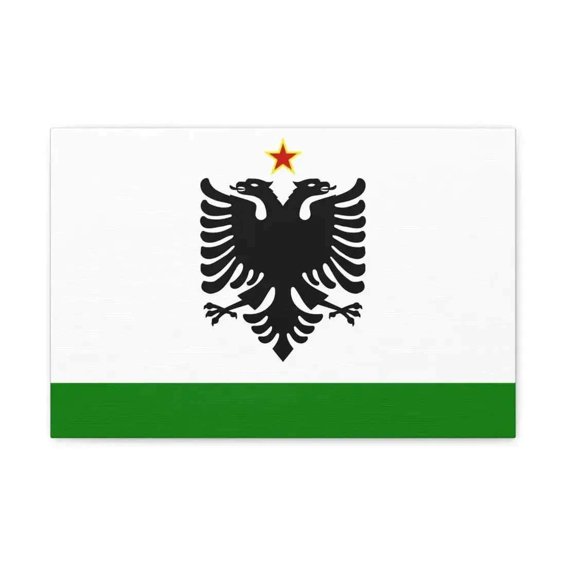 Albanian Coast Guard Ensign to 1958 to 1992 - Canvas Wall Art - The Sticker Space