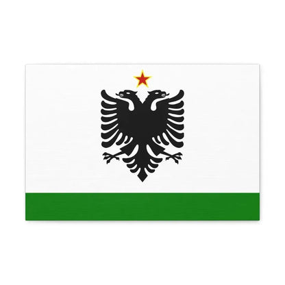 Albanian Coast Guard Ensign to 1958 to 1992 - Canvas Wall Art - The Sticker Space