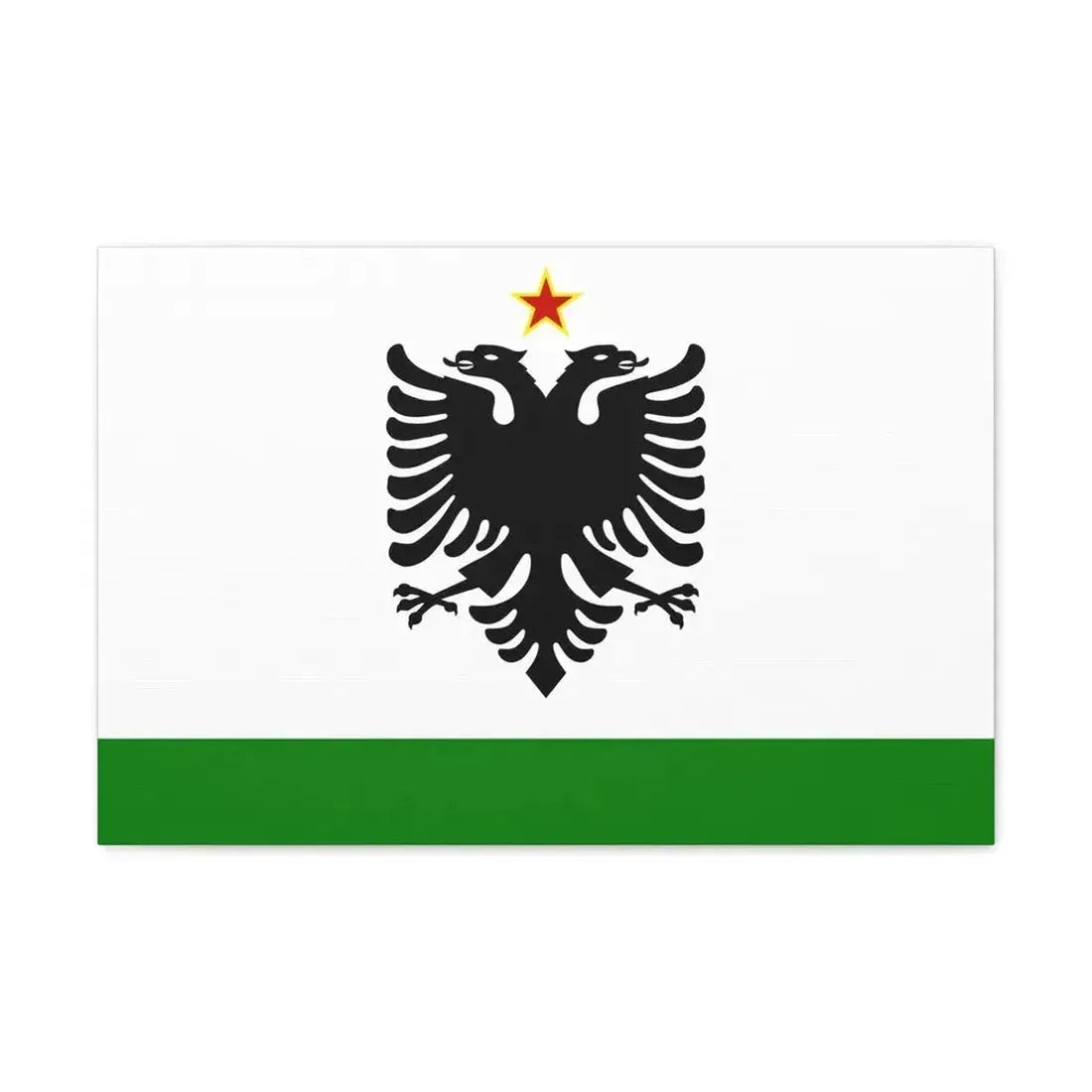 Albanian Coast Guard Ensign to 1958 to 1992 - Canvas Wall Art - The Sticker Space