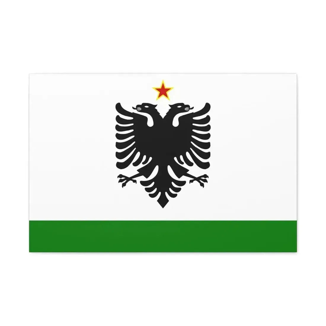 Albanian Coast Guard Ensign to 1958 to 1992 - Canvas Wall Art - The Sticker Space