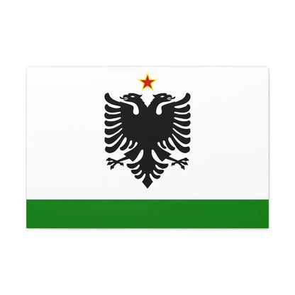 Albanian Coast Guard Ensign to 1958 to 1992 - Canvas Wall Art - The Sticker Space