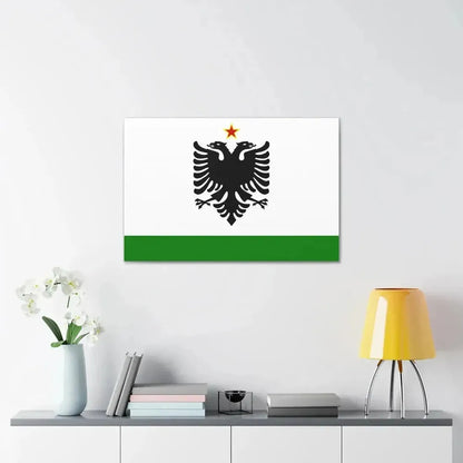 Albanian Coast Guard Ensign to 1958 to 1992 - Canvas Wall Art - The Sticker Space