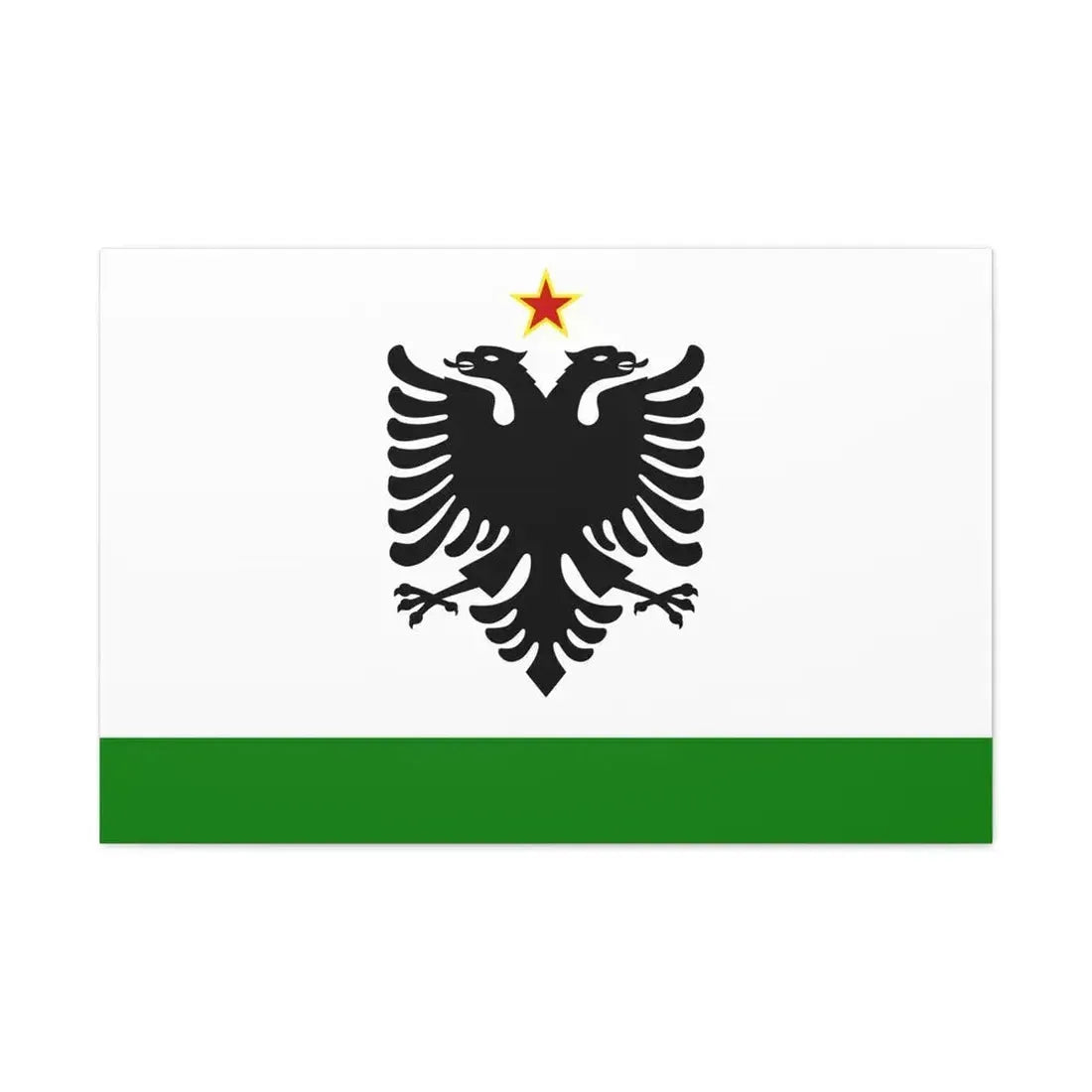 Albanian Coast Guard Ensign to 1958 to 1992 - Canvas Wall Art - The Sticker Space