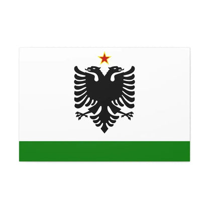 Albanian Coast Guard Ensign to 1958 to 1992 - Canvas Wall Art - The Sticker Space
