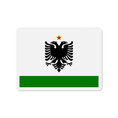Albanian Coast Guard Ensign to 1958 to 1992 - Die-Cut Magnet-2" x 2"-The Sticker Space