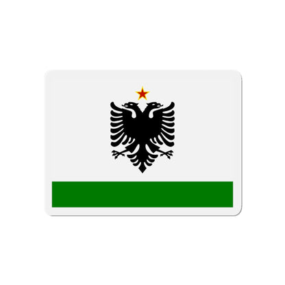 Albanian Coast Guard Ensign to 1958 to 1992 - Die-Cut Magnet-3" x 3"-The Sticker Space