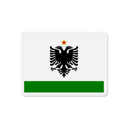 Albanian Coast Guard Ensign to 1958 to 1992 - Die-Cut Magnet-4" x 4"-The Sticker Space