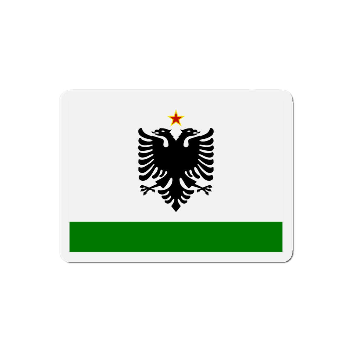 Albanian Coast Guard Ensign to 1958 to 1992 - Die-Cut Magnet-6 × 6"-The Sticker Space