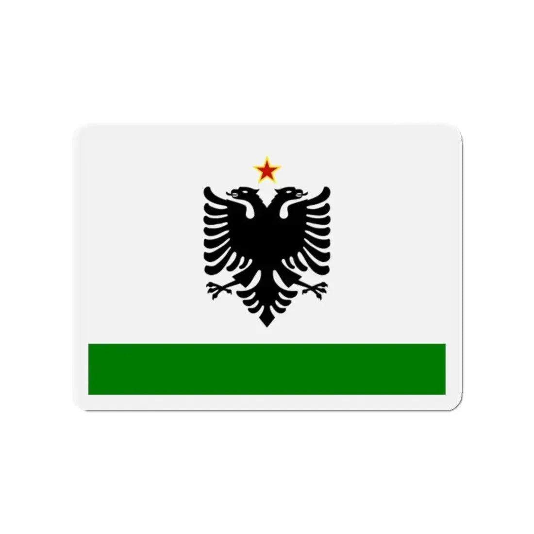 Albanian Coast Guard Ensign to 1958 to 1992 - Refrigerator Magnet 2 Inch - The Sticker Space