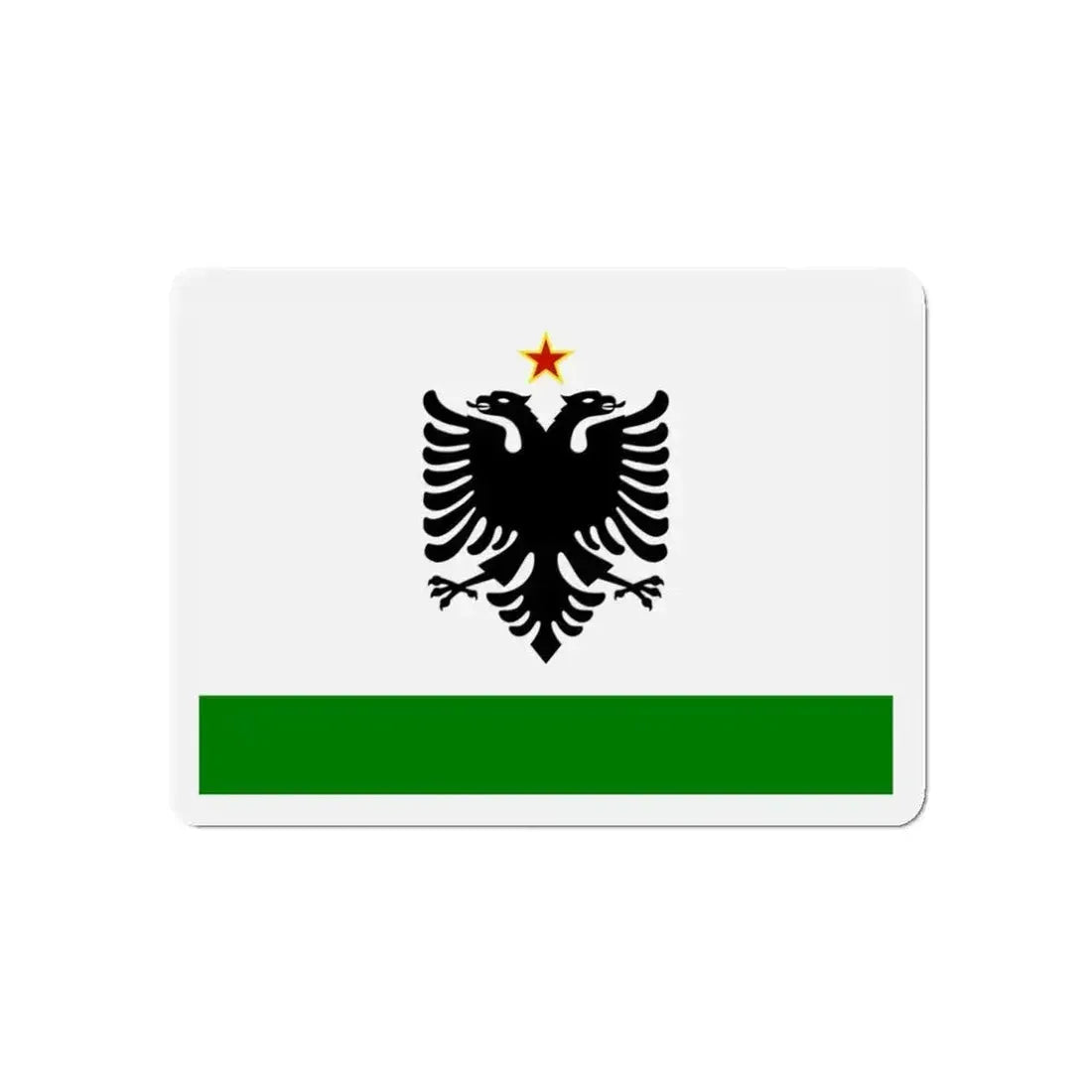 Albanian Coast Guard Ensign to 1958 to 1992 - Refrigerator Magnet 3 Inch - The Sticker Space
