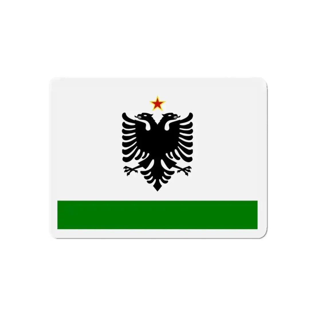 Albanian Coast Guard Ensign to 1958 to 1992 - Refrigerator Magnet 3 Inch - The Sticker Space