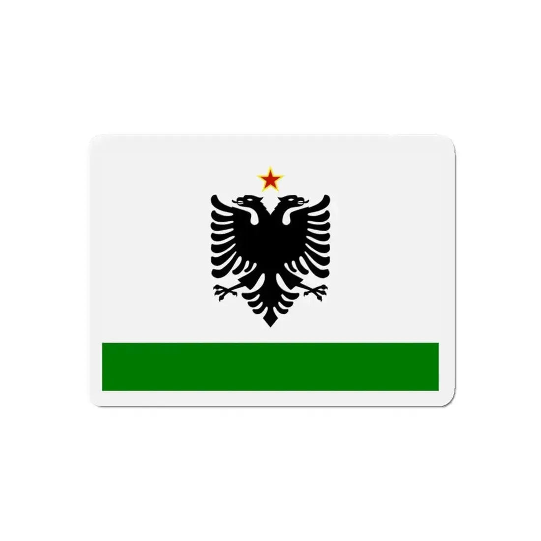 Albanian Coast Guard Ensign to 1958 to 1992 - Refrigerator Magnet 4 Inch - The Sticker Space