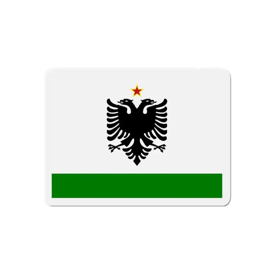Albanian Coast Guard Ensign to 1958 to 1992 - Refrigerator Magnet 4 Inch - The Sticker Space