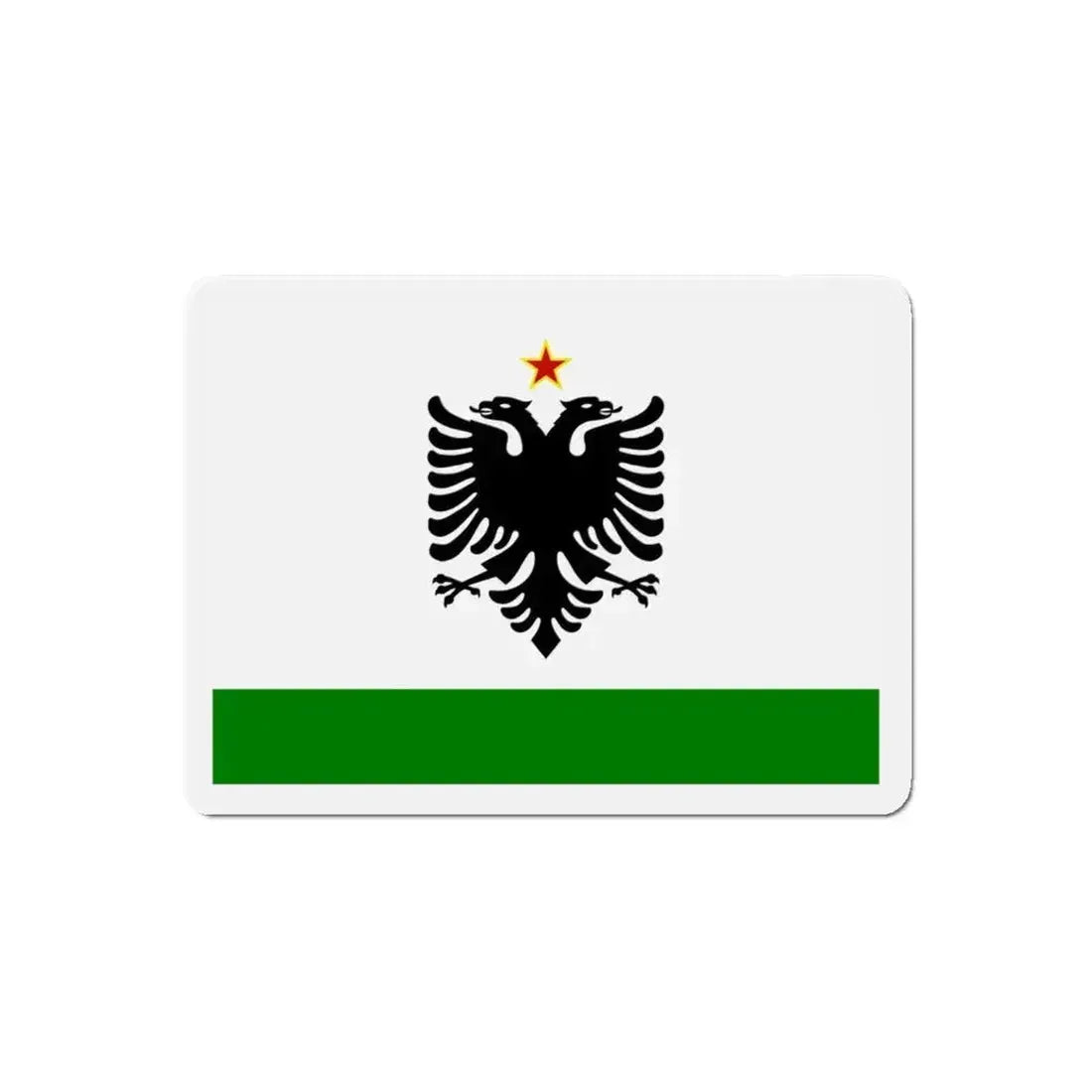 Albanian Coast Guard Ensign to 1958 to 1992 - Refrigerator Magnet 5 Inch - The Sticker Space