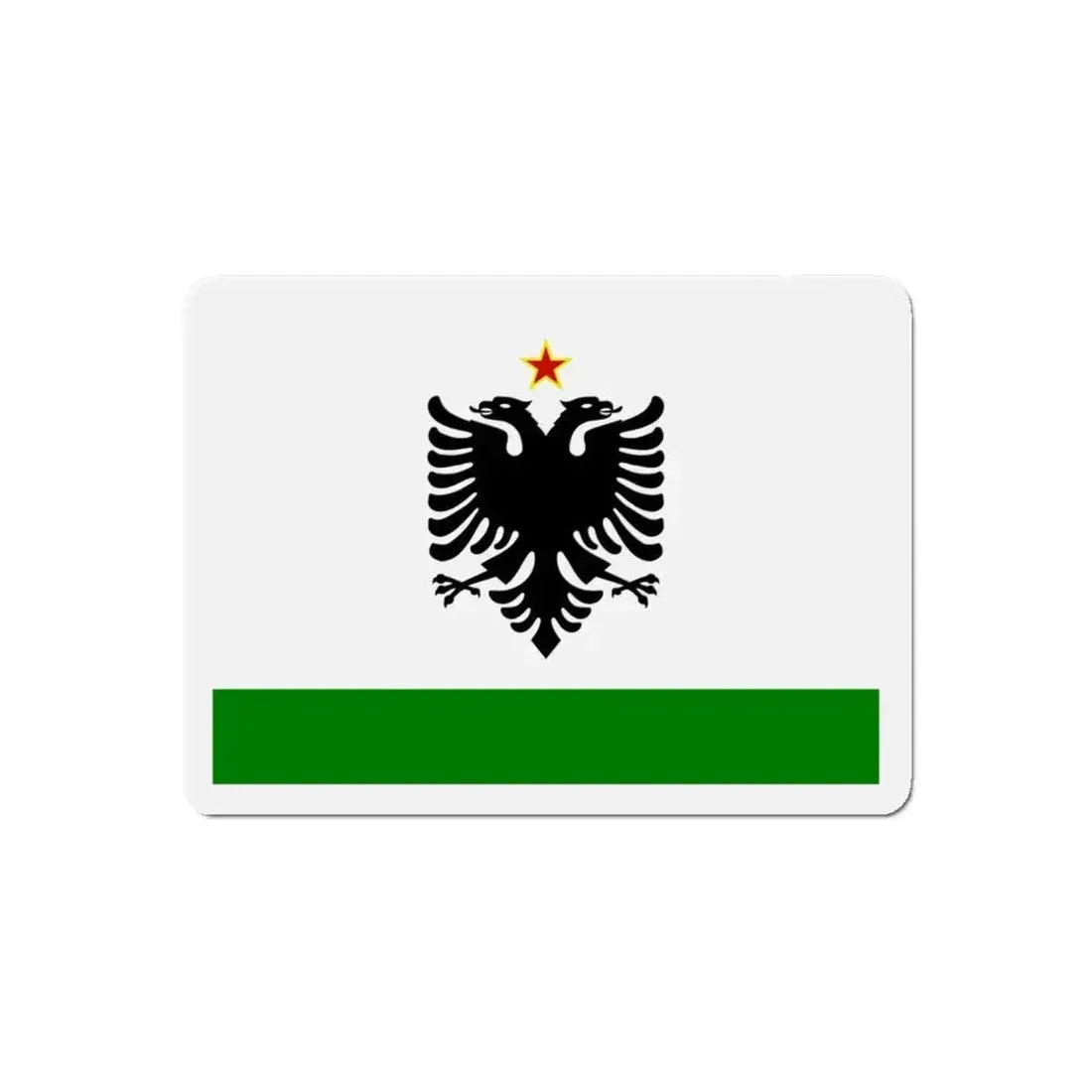 Albanian Coast Guard Ensign to 1958 to 1992 - Refrigerator Magnet 5 Inch - The Sticker Space