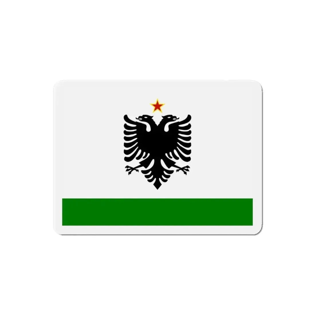 Albanian Coast Guard Ensign to 1958 to 1992 - Refrigerator Magnet 6 Inch - The Sticker Space
