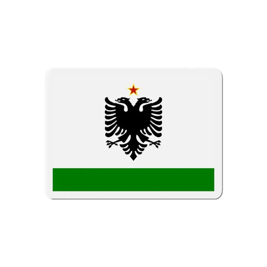 Albanian Coast Guard Ensign to 1958 to 1992 - Refrigerator Magnet 6 Inch - The Sticker Space
