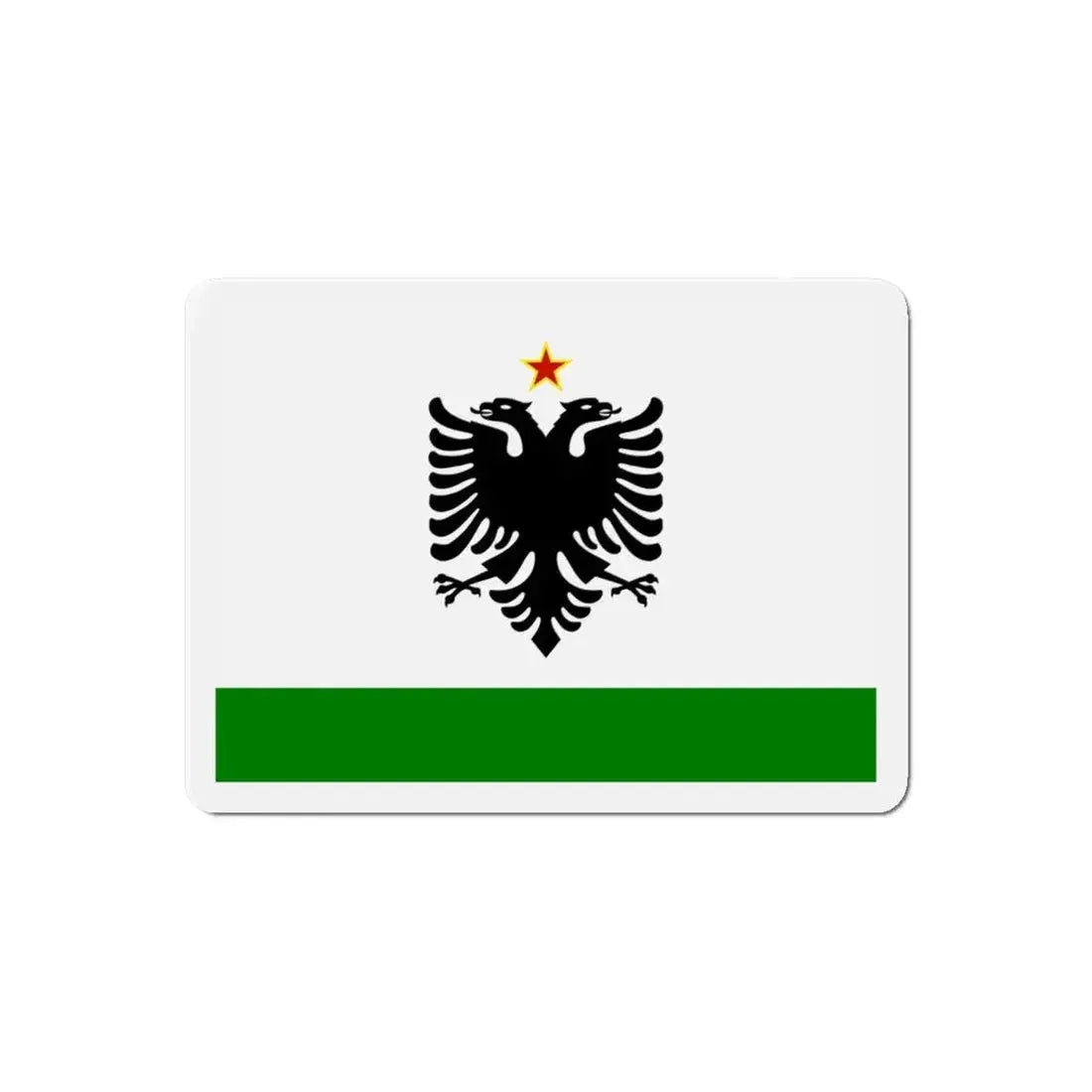 Albanian Coast Guard Ensign to 1958 to 1992 - Refrigerator Magnet - The Sticker Space