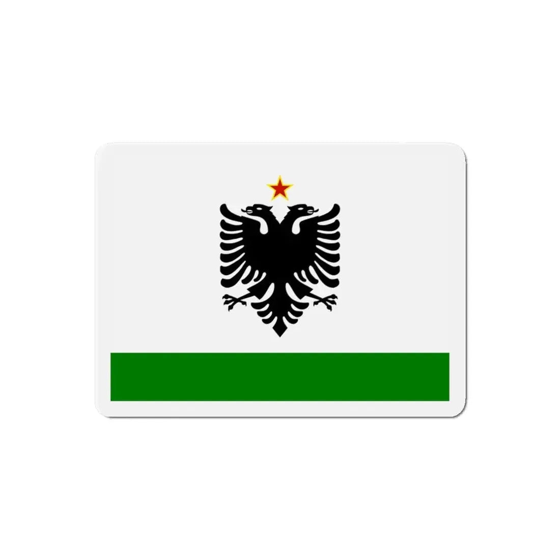 Albanian Coast Guard Ensign to 1958 to 1992 - Refrigerator Magnet - The Sticker Space