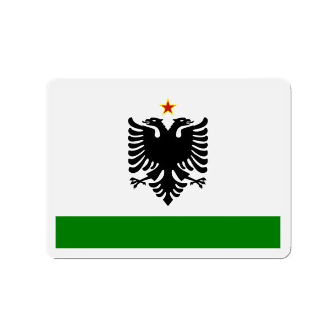 Albanian Coast Guard Ensign to 1958 to 1992 - Refrigerator Magnet - The Sticker Space