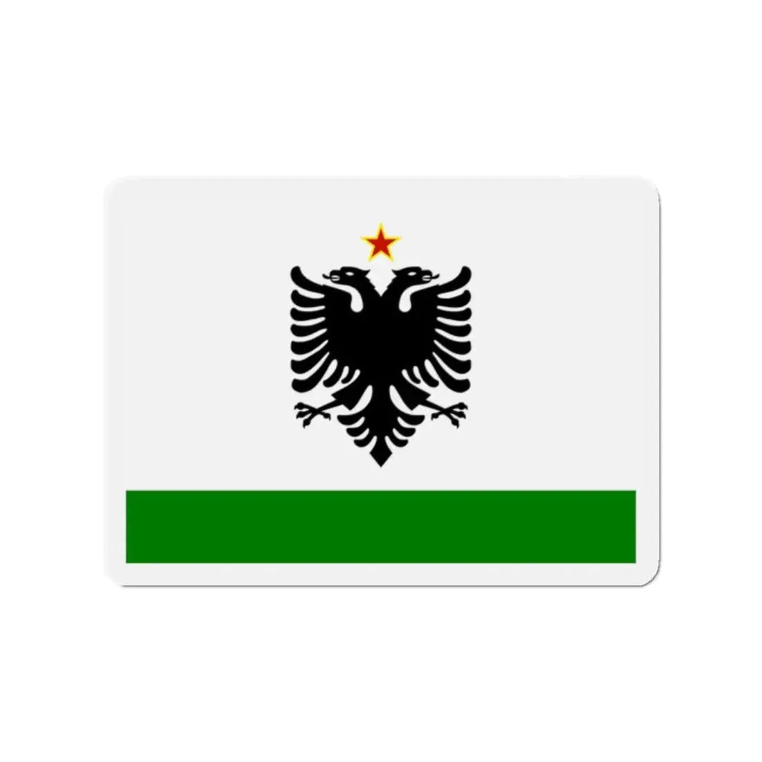 Albanian Coast Guard Ensign to 1958 to 1992 - Refrigerator Magnet - The Sticker Space