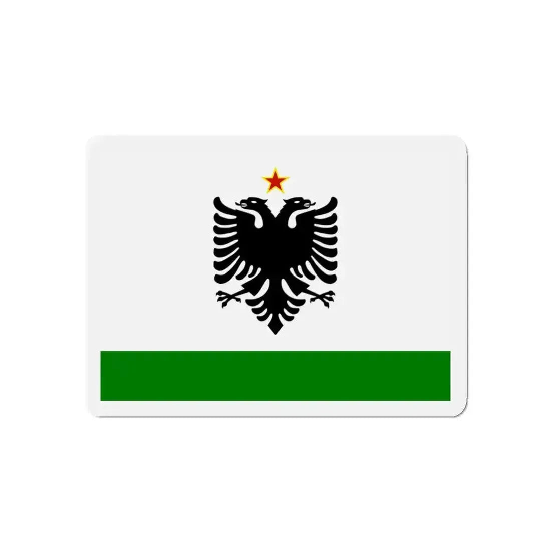 Albanian Coast Guard Ensign to 1958 to 1992 - Refrigerator Magnet - The Sticker Space