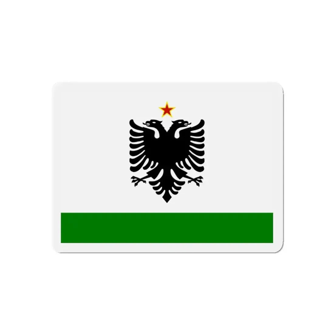 Albanian Coast Guard Ensign to 1958 to 1992 - Refrigerator Magnet - The Sticker Space