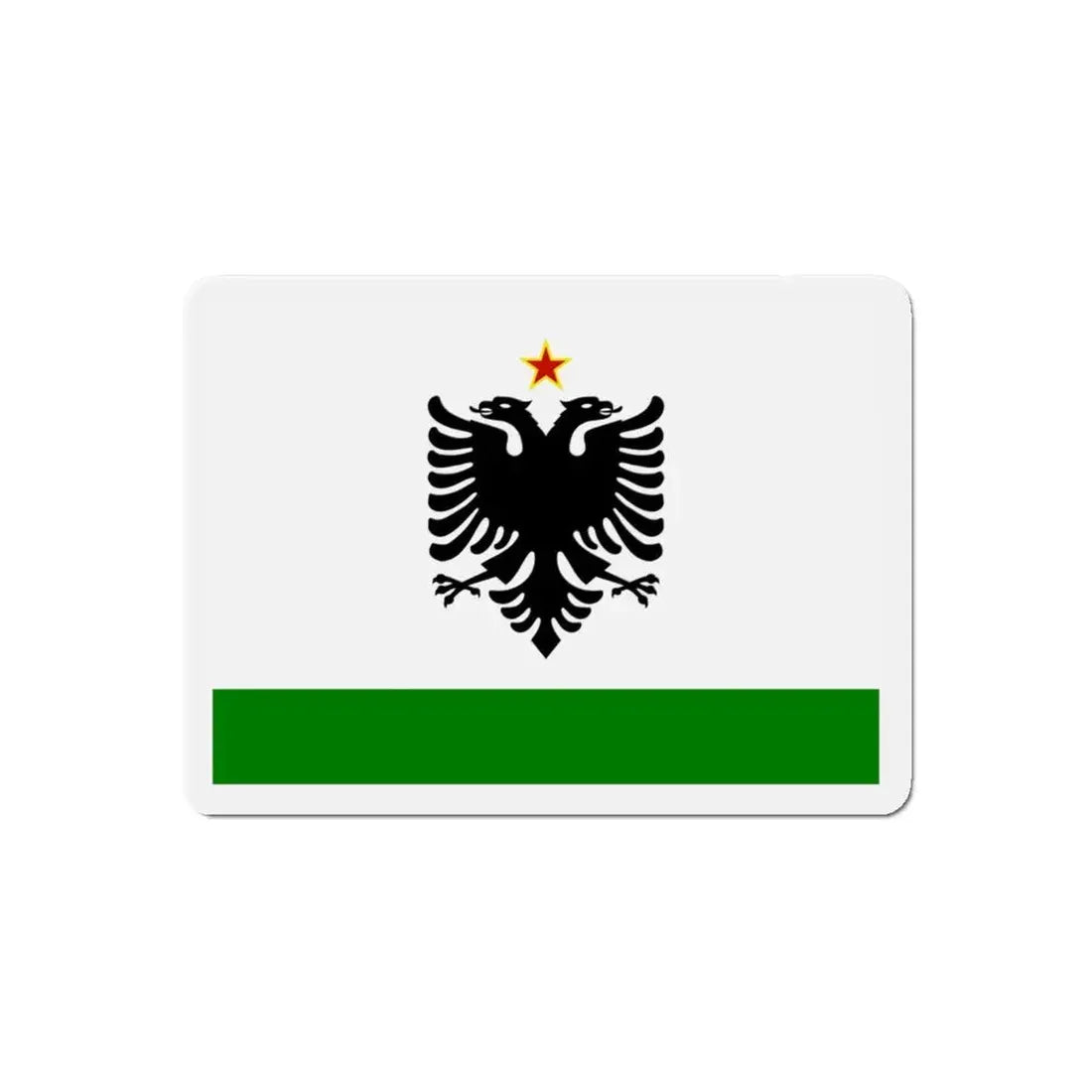 Albanian Coast Guard Ensign to 1958 to 1992 - Refrigerator Magnet - The Sticker Space