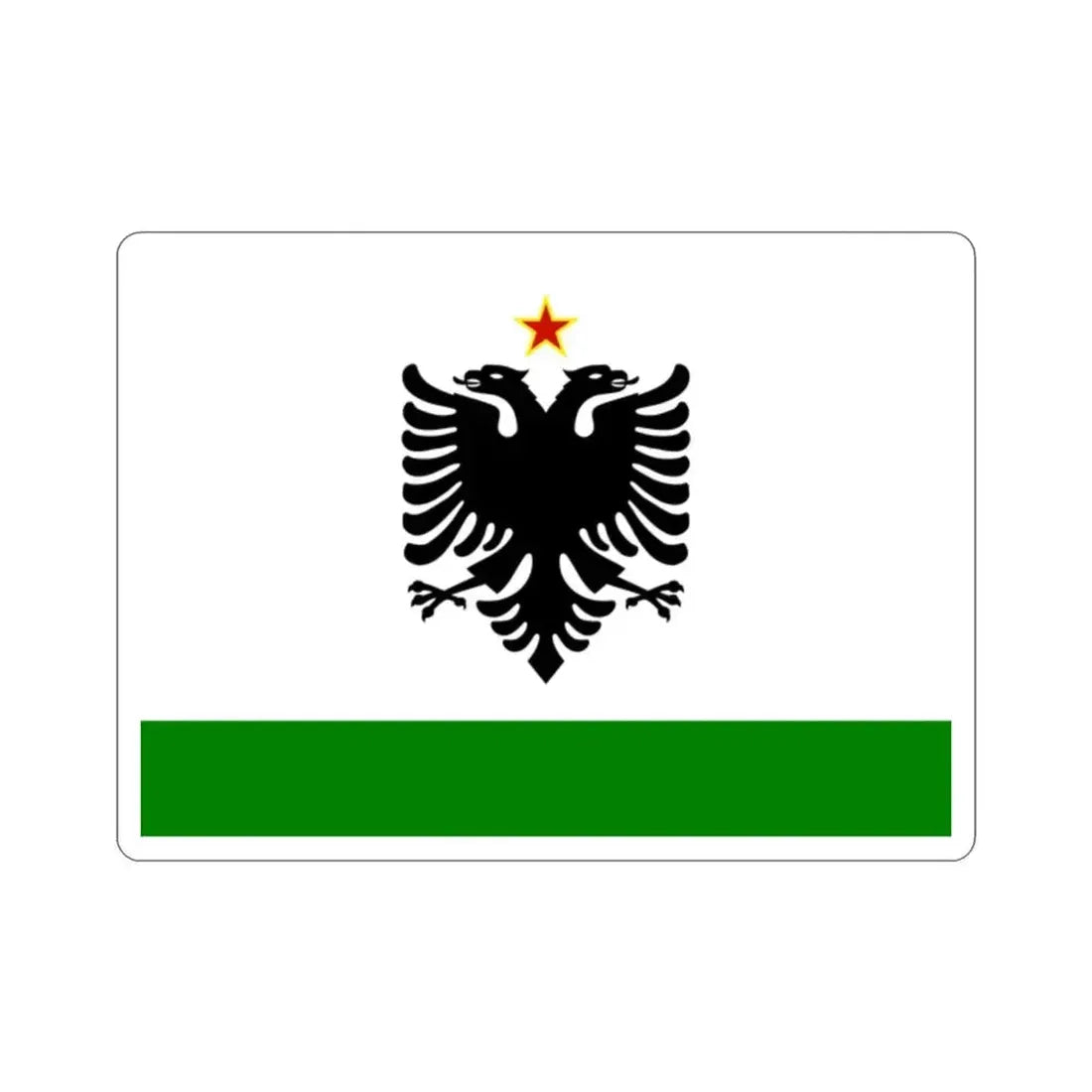 Albanian Coast Guard Ensign to 1958 to 1992 STICKER Vinyl Die-Cut Decal 2 Inch - The Sticker Space