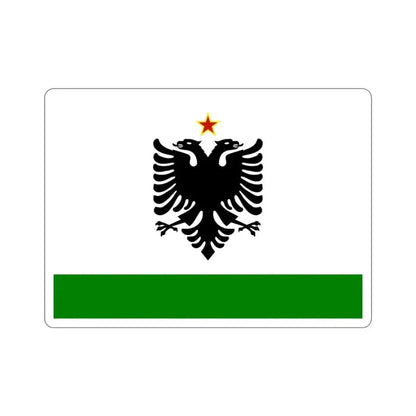 Albanian Coast Guard Ensign to 1958 to 1992 STICKER Vinyl Die-Cut Decal 3 Inch - The Sticker Space