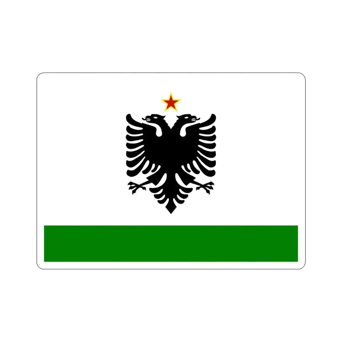 Albanian Coast Guard Ensign to 1958 to 1992 STICKER Vinyl Die-Cut Decal 5 Inch - The Sticker Space