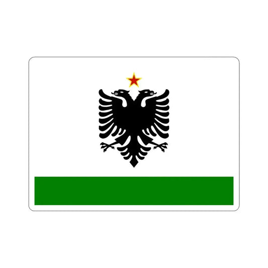 Albanian Coast Guard Ensign to 1958 to 1992 STICKER Vinyl Die-Cut Decal 6 Inch - The Sticker Space
