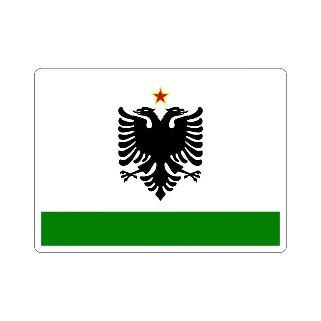 Albanian Coast Guard Ensign to 1958 to 1992 STICKER Vinyl Die-Cut Decal - The Sticker Space