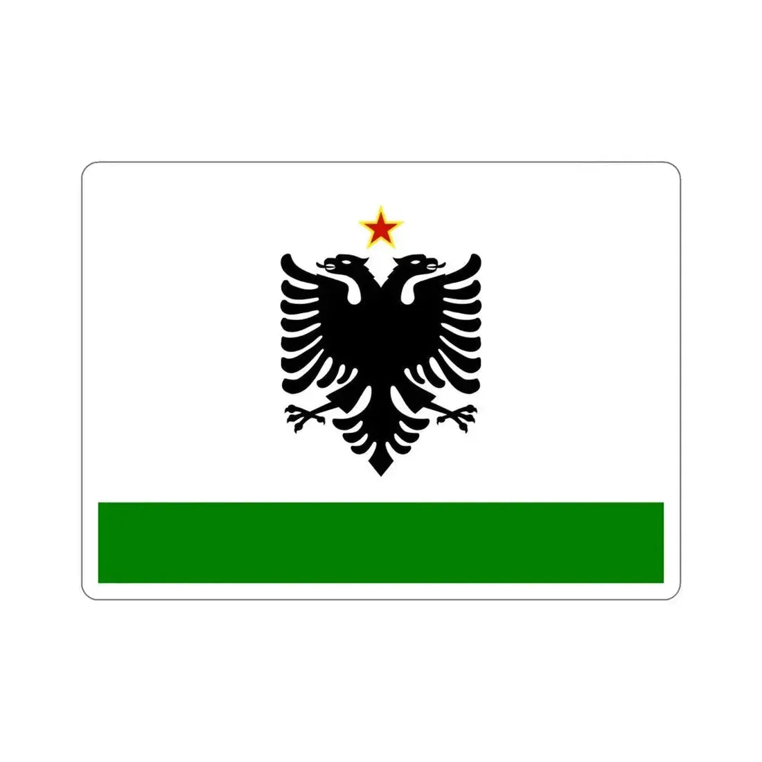 Albanian Coast Guard Ensign to 1958 to 1992 STICKER Vinyl Die-Cut Decal - The Sticker Space