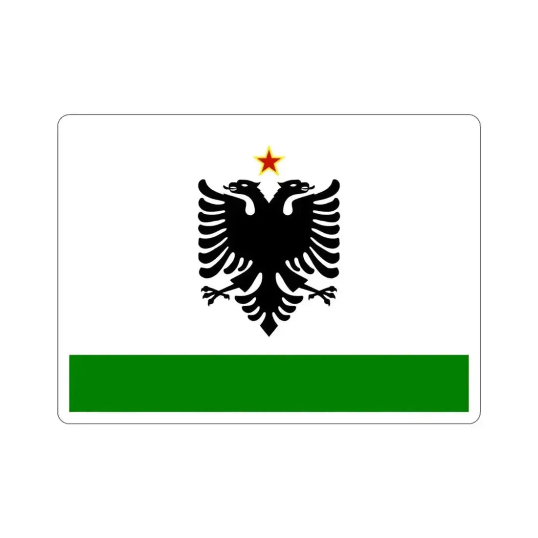 Albanian Coast Guard Ensign to 1958 to 1992 STICKER Vinyl Die-Cut Decal - The Sticker Space