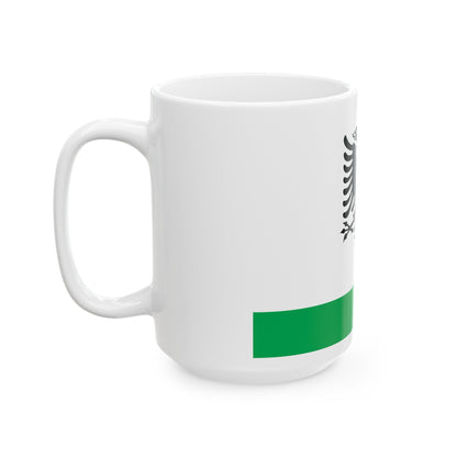 Albanian Coast Guard Ensign - White Coffee Mug-The Sticker Space