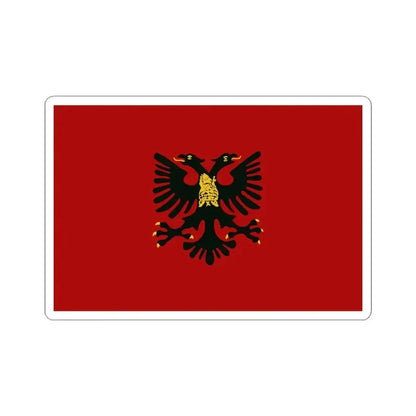 Albanian Republic State Flag (Albania) STICKER Vinyl Kiss-Cut Decal 3 Inch White - The Sticker Space