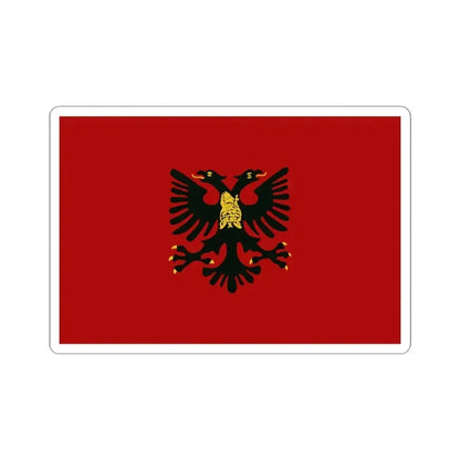 Albanian Republic State Flag (Albania) STICKER Vinyl Kiss-Cut Decal 4 Inch White - The Sticker Space