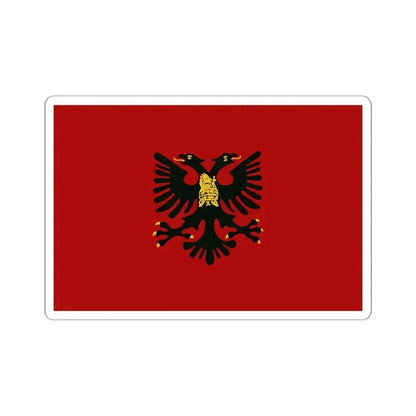 Albanian Republic State Flag (Albania) STICKER Vinyl Kiss-Cut Decal 6 Inch White - The Sticker Space