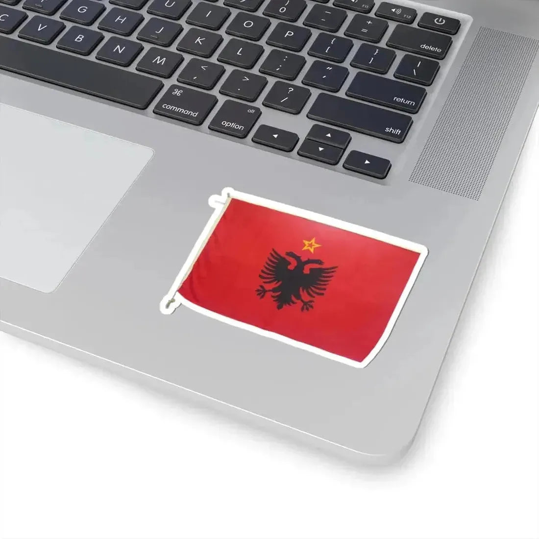 Albanian State Flag used at the UN 1970s (Albania) STICKER Vinyl Kiss-Cut Decal - The Sticker Space